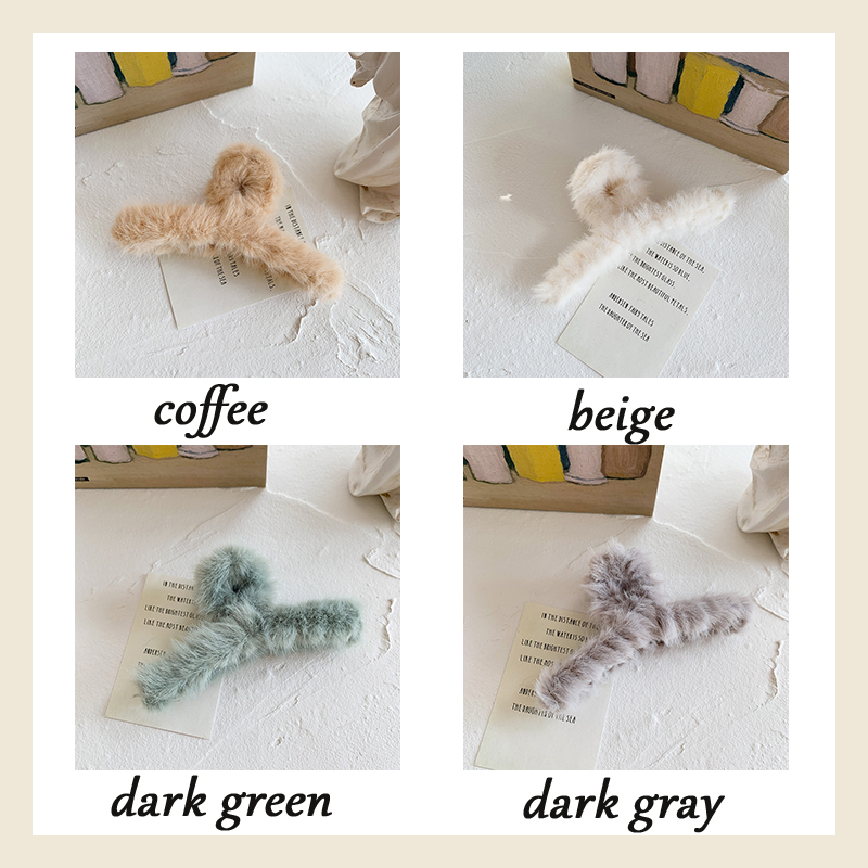 Kẹp tóc phối lông phong cách thời trang retro xinh xắn dành cho phái đẹp