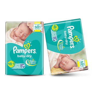 [Nhập mã TKBSUPER2 -5%] COMBO 2 TÃ DÁN PAMPERS SƠ SINH S38 MIẾNG