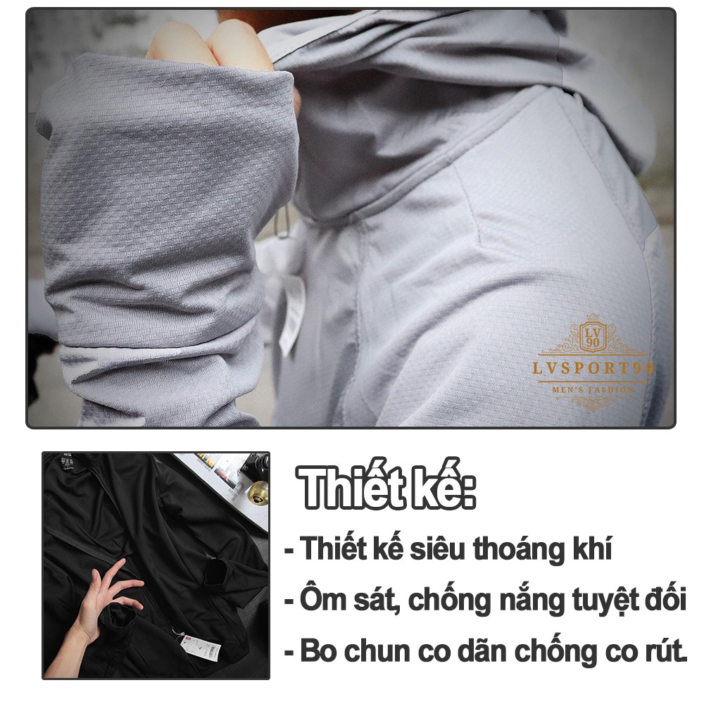 Áo khoác nắng 💎SALE💎 áo chống nắng nam nữ chất liệu vải cao cấp thoáng mát chống tia UV hàng made in Việt Nam LVsport90