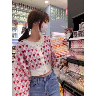 [ORDER TAOBAO] ÁO CARDIGAN HOA CROPTOP