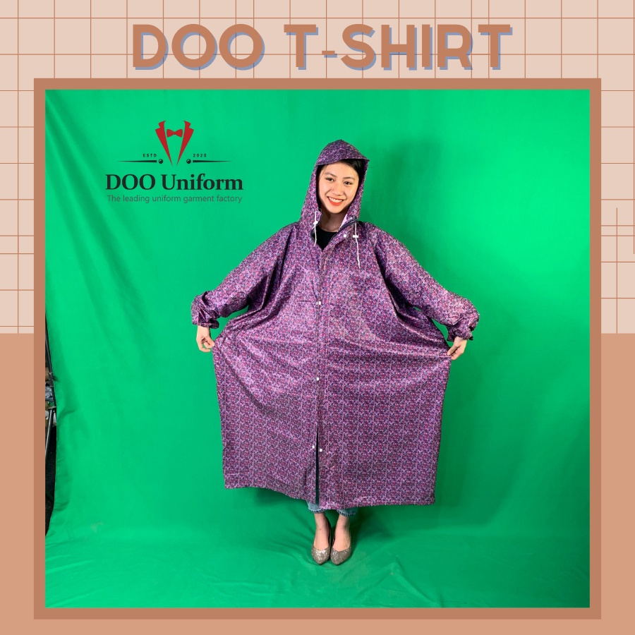 [DOO RAINCOAT] Áo mưa họa tiết màu