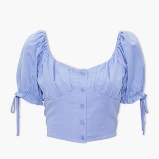 Áo croptop F21 màu xanh