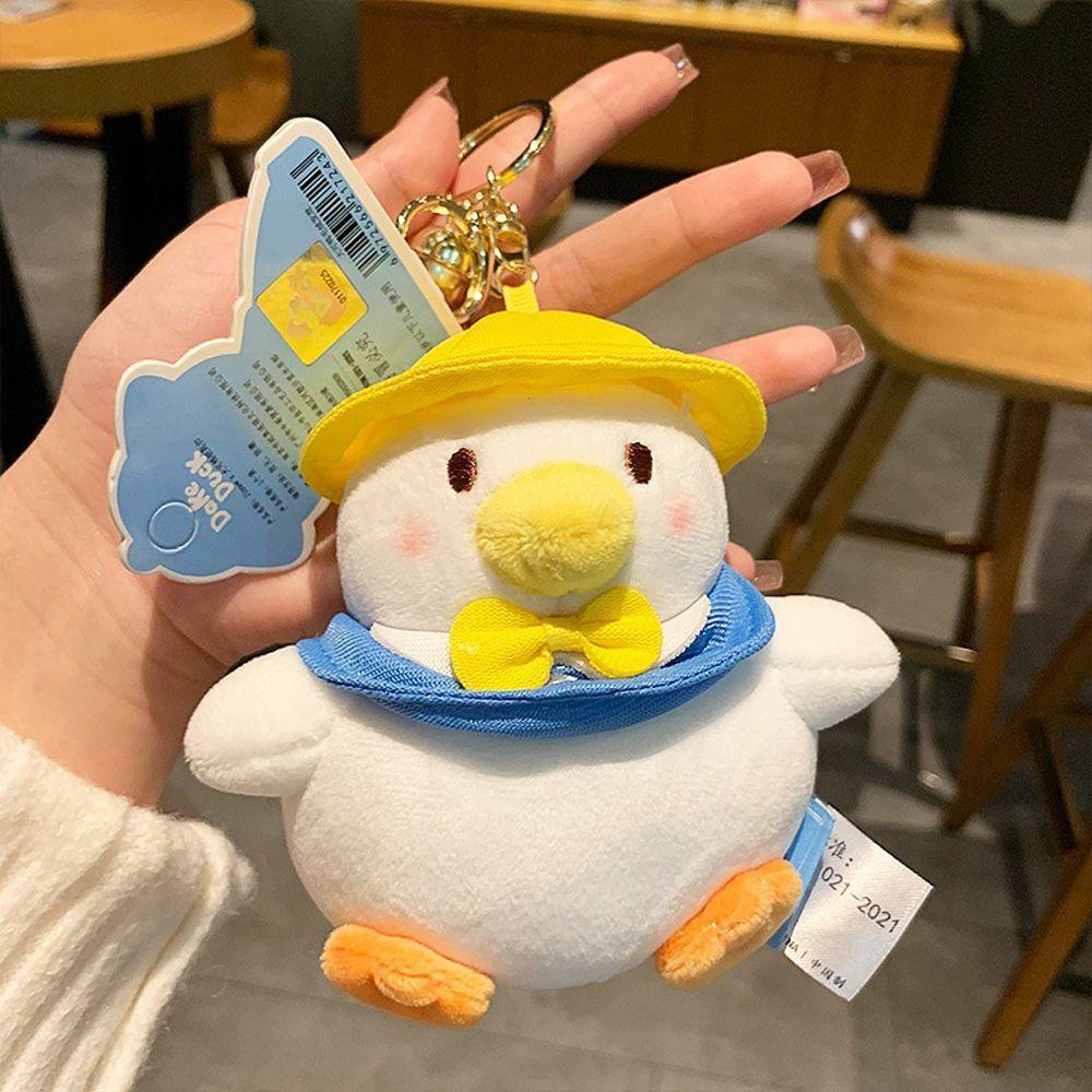 NICKOLAS Móc Khóa Hình Vịt Nhồi Bông Dễ Thương