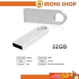 [HÀNG TỐT] USB Kingston dung lượng lớn 64Gb/32Gb/16Gb/8Gb/4Gb/2Gb SE9,Vỏ Kim Loại-Chống nước- Chính hãng