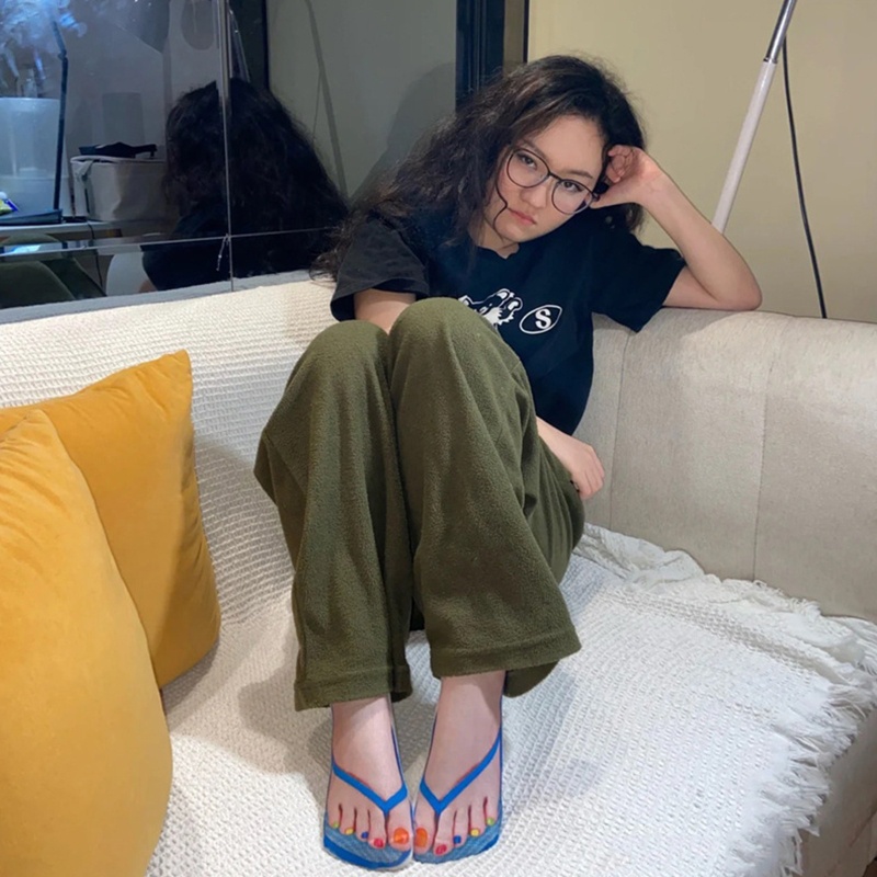 Đôi Vớ Thuyền Vải Canvas Cổ Thấp In Hình Đôi Giày Lật Cột Dây Vui Nhộn Sáng Tạo Cho Người Lớn Mẫu 3