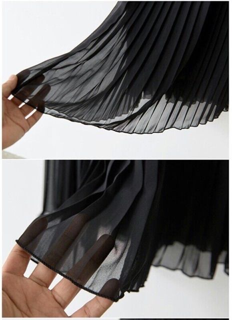 Chân váy voan dập li midi | BigBuy360 - bigbuy360.vn