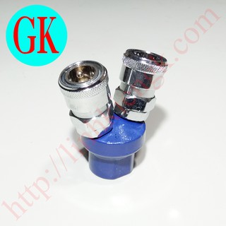 Bộ chia khí nén 2 chạc zen 12mm
