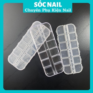 Khay Đựng Đá Nail , Khay Chia Đá Làm Móng 12 Ô
