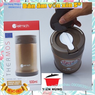 Bình đựng cháo thức ăn giữ nhiệt  ELMICH inox 304 500ml EL0631