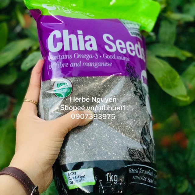 Hạt chia Úc seed organic 100g (chiết từ gói 1kg)