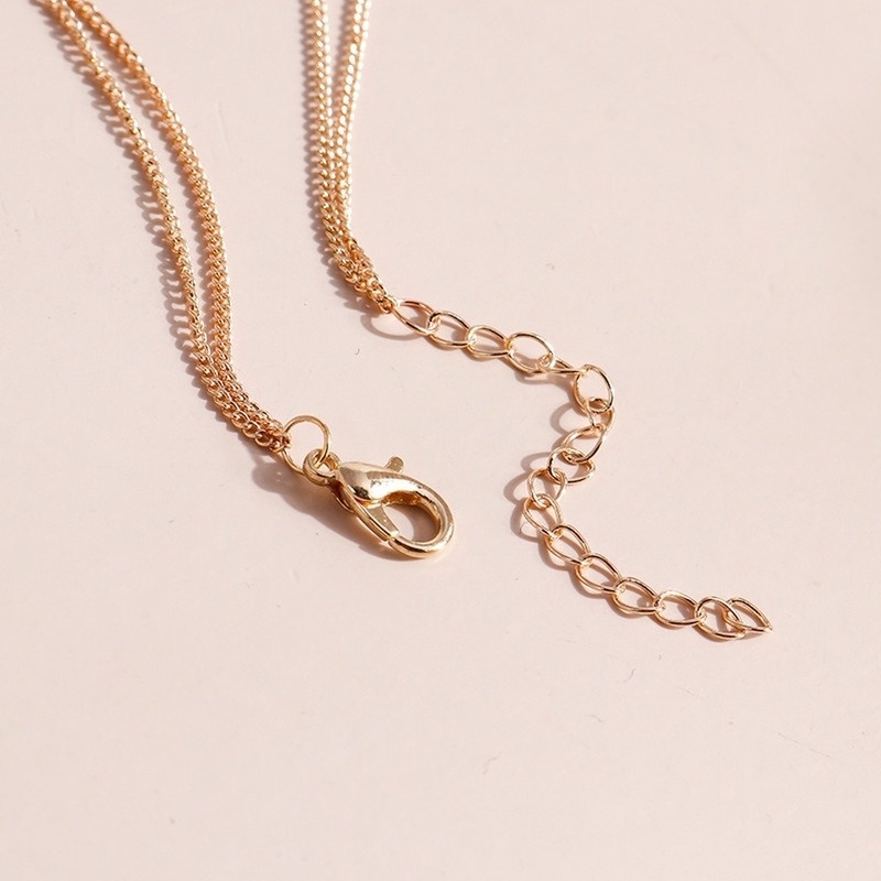 MANYUE Vòng cổ hai lớp hình mặt trăng ngôi sao phong cách Hàn Quốc xinh xắn cho nữ