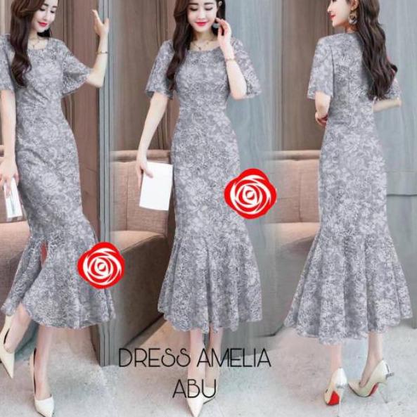 Bán Buôn✩➞ Amelia JUMBO DRES / AMELIA Đầm Dự Tiệc Màu Tím Hoa Cà / Tiên Cá BRUKAT BROKAT Size 35 D Cao Cấp Cho Nữ Dự Tiệc ✰