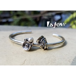 charm hoa bạc 925 xỏ vòng Troll