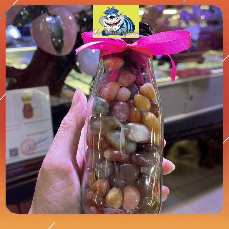 Đá Sỏi Mã Não Tự Nhiên - Đá Phong Thuỷ Trang Trí Nhà Cửa, Thả Bể Cá