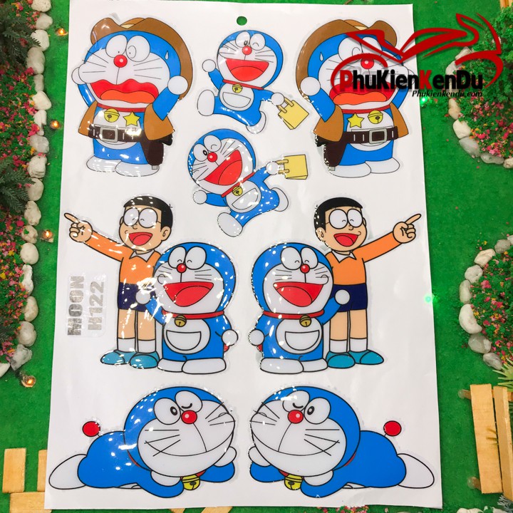 TEM NỔI DORAEMON NGUYÊN TẤM [TẶNG KÈM 1 TEM STICK]