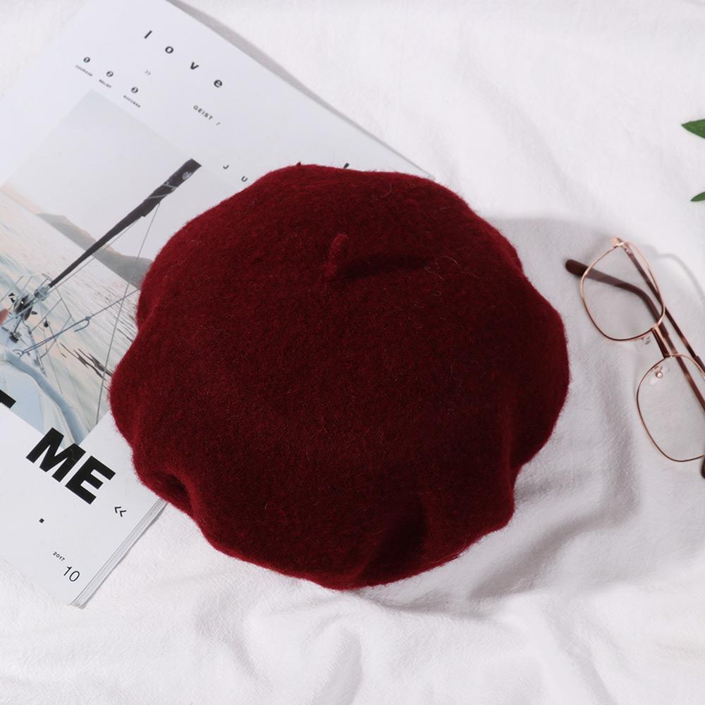 Mũ Beret Vải Nỉ Giữ Ấm Mùa Đông Phong Cách Pháp Cho Mẹ Và Bé