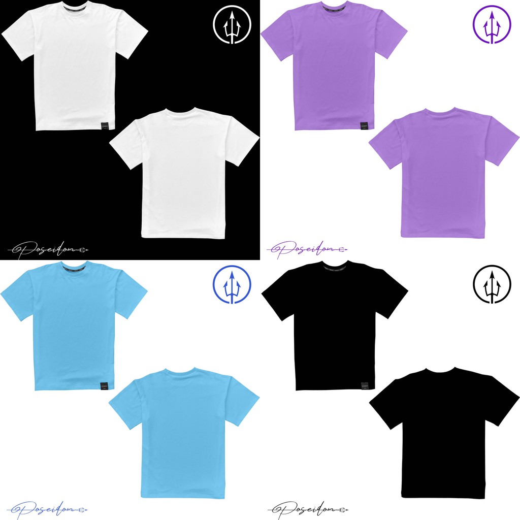 Áo thun form rộng Poseidon tay lỡ - Unisex - Basic Tặng kèm 1 hình ủi nhiệt logo