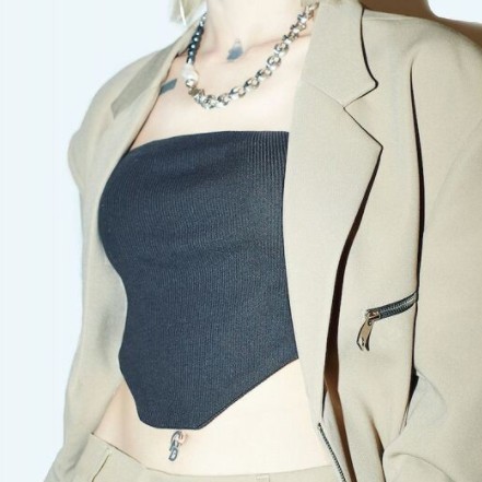 Áo Croptop AODEC O2 Basic Đen
