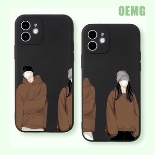 Ốp Điện Thoại Silicon Mềm Chống Sốc cặp đôi dễ thương Thời trang Cho for iPhone 13 12 11 Pro Max X XR XS 8 7 6S Plus SE 2020 ZJ740