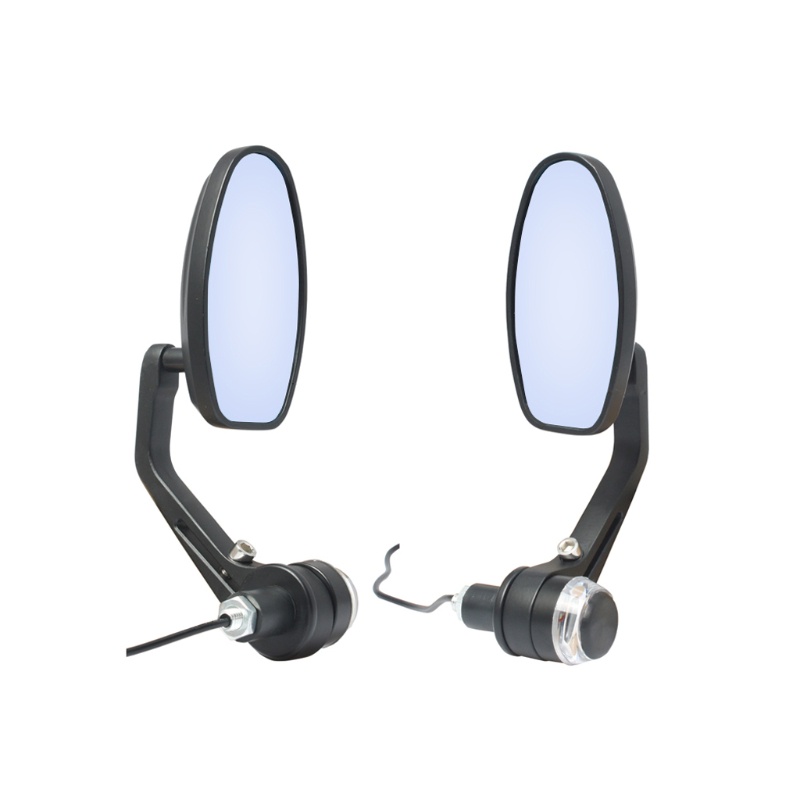 Bộ 2 Gương Chiếu Hậu Có Đèn LED Tín Hiệu Thông Dụng Cho Xe Máy
