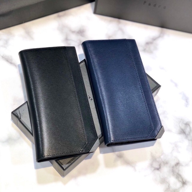 Ví unisex dài gập phối chéo