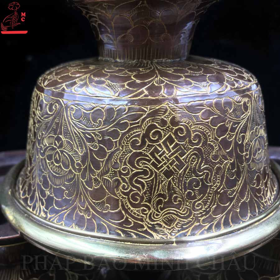 CHÉN CÚNG CÓ CHÂN ĐỒNG NEPAL 4&quot; - VẼ VÀNG | CHIẾC