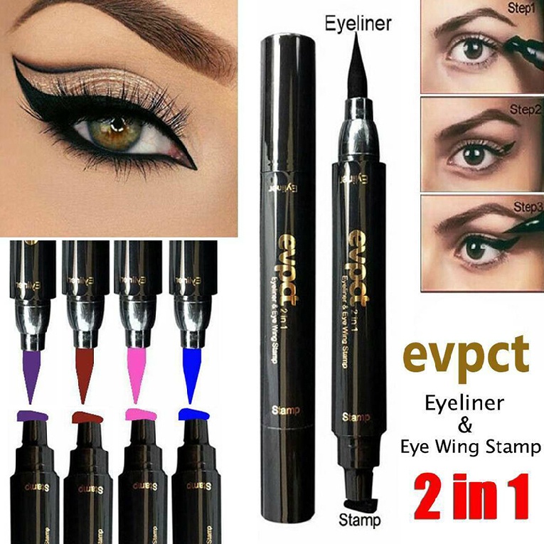 Double Head Liquid Eyeliner Pen Winged Eye Liner Pencil Stamp Makeup