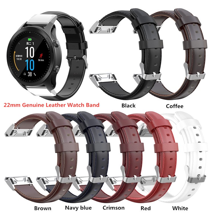 Dây đeo bằng da thật 22mm cho Garmin marq Series , Forerunner 945 / 935 , Fenix 5 Plus / 5 Plus / 5 Plus / 5