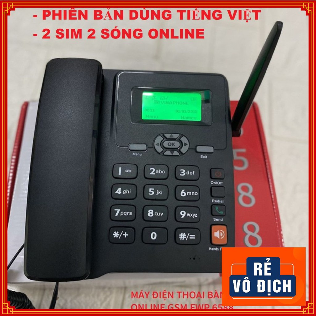 ☎️ Máy Điện Thoại Để Bàn ☎️ Gắn Sim GSM ETS3125i và GSM F316