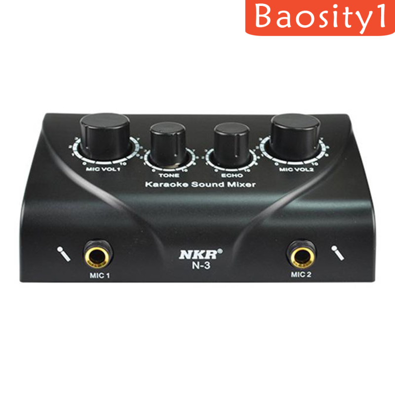 [BAOSITY1]Mini Audio Sound Mixer for Amplifier Home Theater Karaoke Home Entertainment