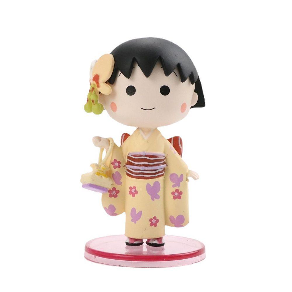 Mô Hình Nhân Vật Chibi Maruko Bằng PVC Trang Trí Bánh Kem