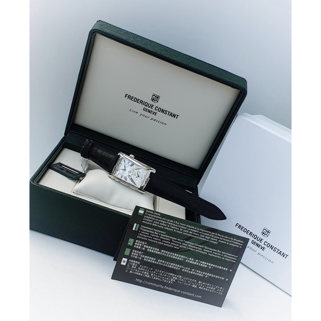 Đồng hồ nam chính hãng  Frederique Constant - Máy Pin Thụy Sĩ - Kính Sapphire - Dây da