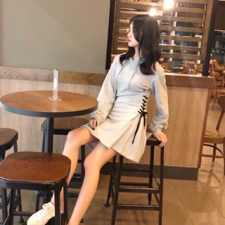 [ORDER] Váy thu đông thắt eo trùm mũ ulzzang(có Feedback)