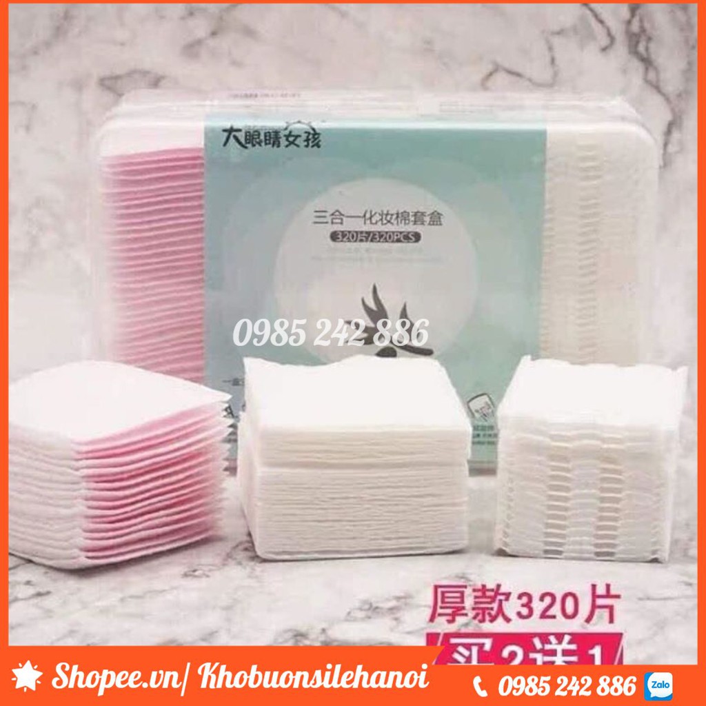 Hộp 320 Bông Tẩy Trang Siêu Xịn Siêu Hot (Hộp 320 Miếng)
