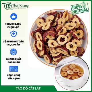 Táo đỏ cắt lát khô Thái Khang , 500gr - 1kg, táo tàu tân cương đỏ lát