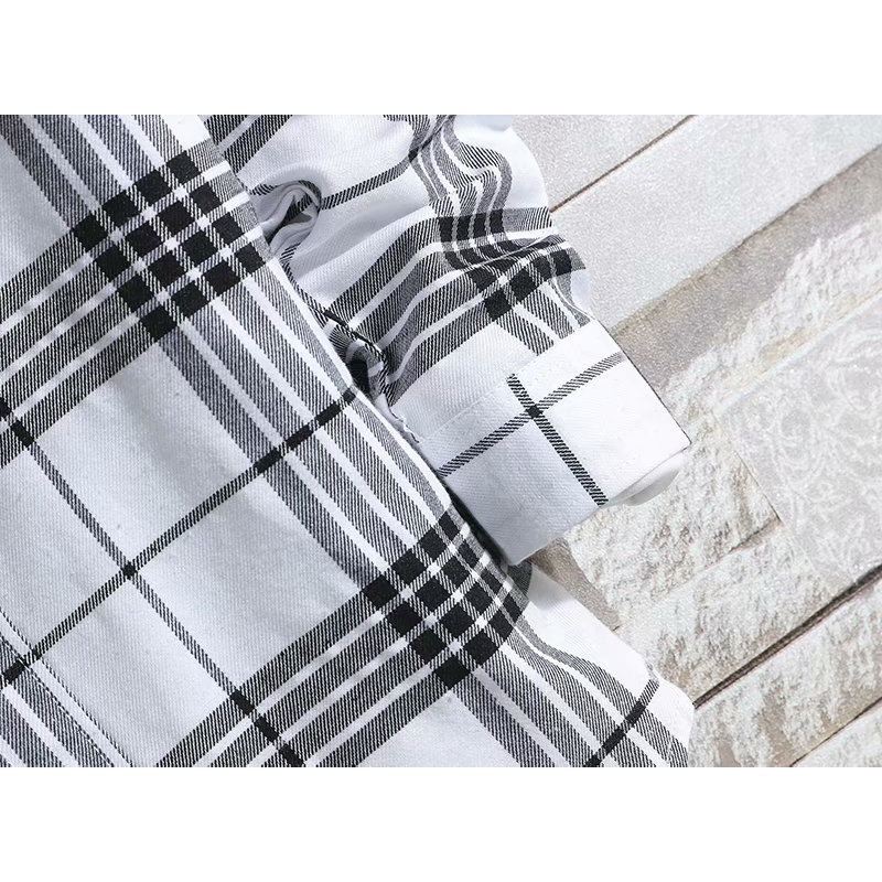 Áo Sơ Mi Caro Tay Dài plus Size Thời Trang Nam Nữ