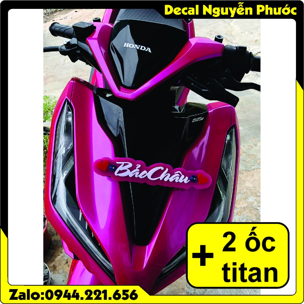 (Theo yêu cầu) Bảng tên chữ nổi Vario- Satria - Zalo tư vấn : 0944.221.656 - Hàng độc quyền