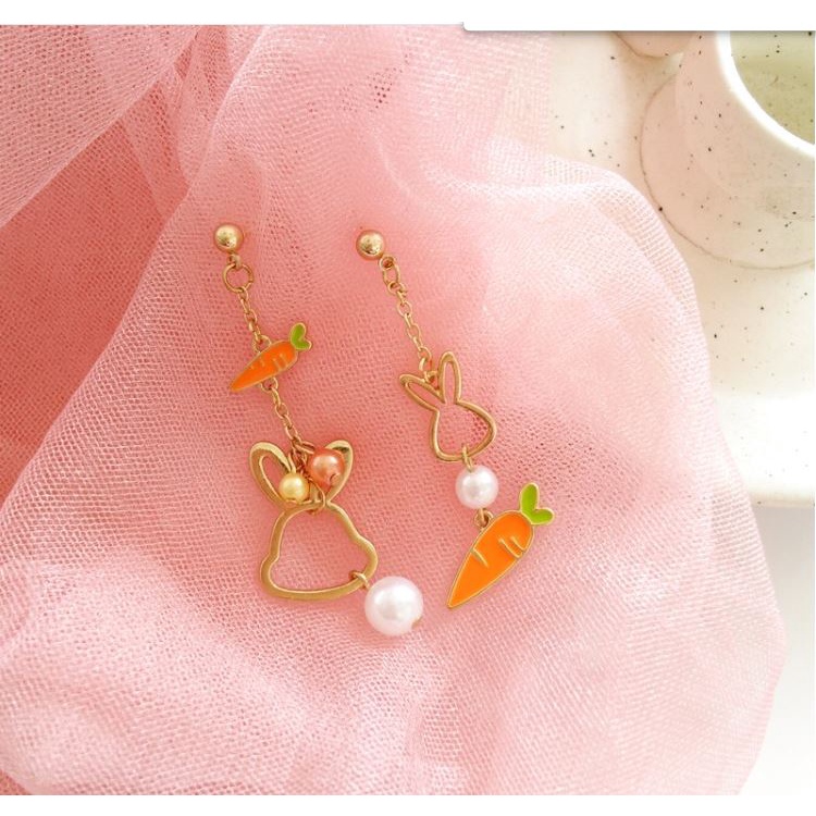 Bông Tai Thỏ Xinh Xắn [ Đơn 200k tặng Sticker/Quạt bỏ túi ; 500k tặng Sổ nhỏ/ Ghim sách]