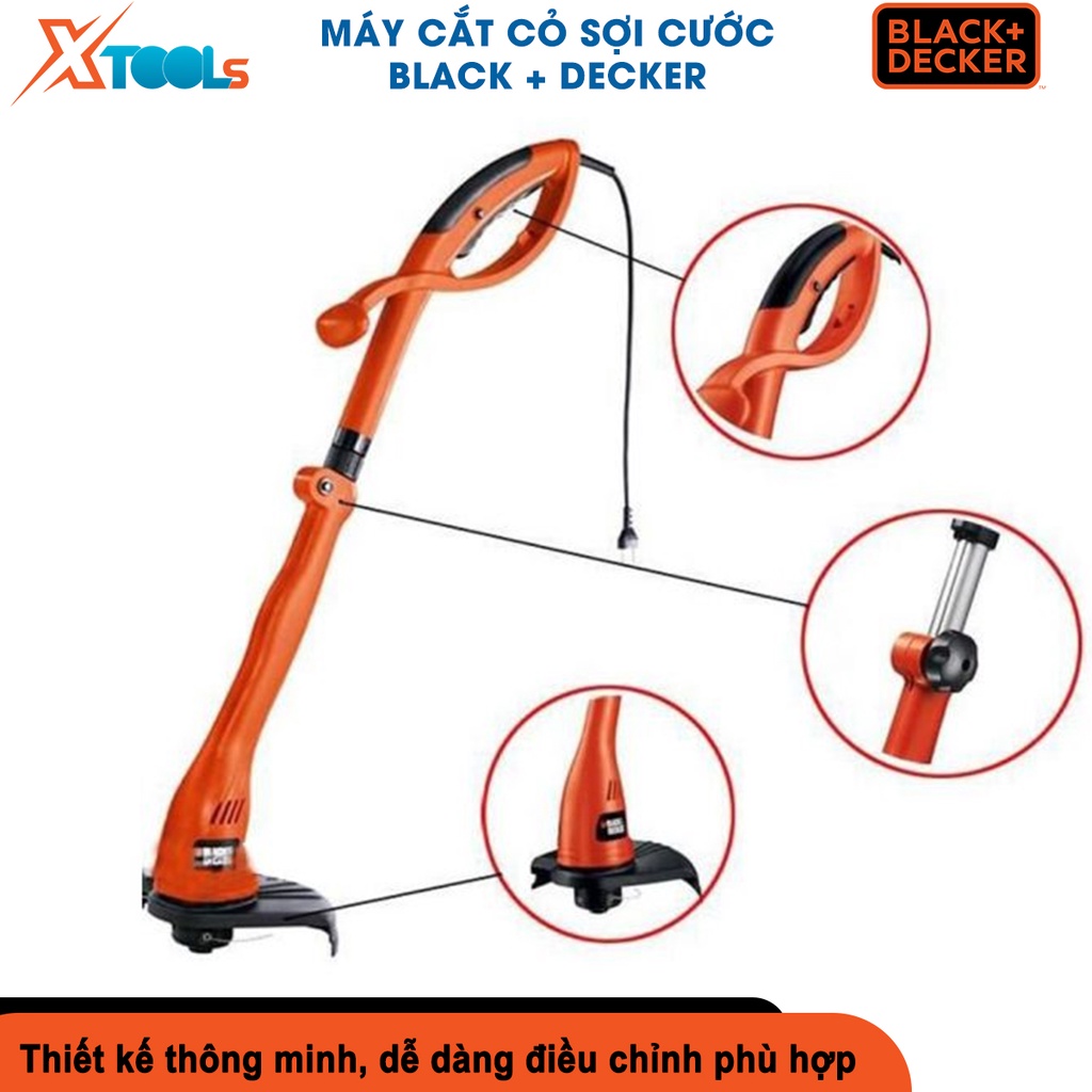 Máy cắt cỏ BLACK DECKER GL300 máy cắt sợi cước dùng điện 220v công suất 530W dây điện 12m [chính hãng][xtools]