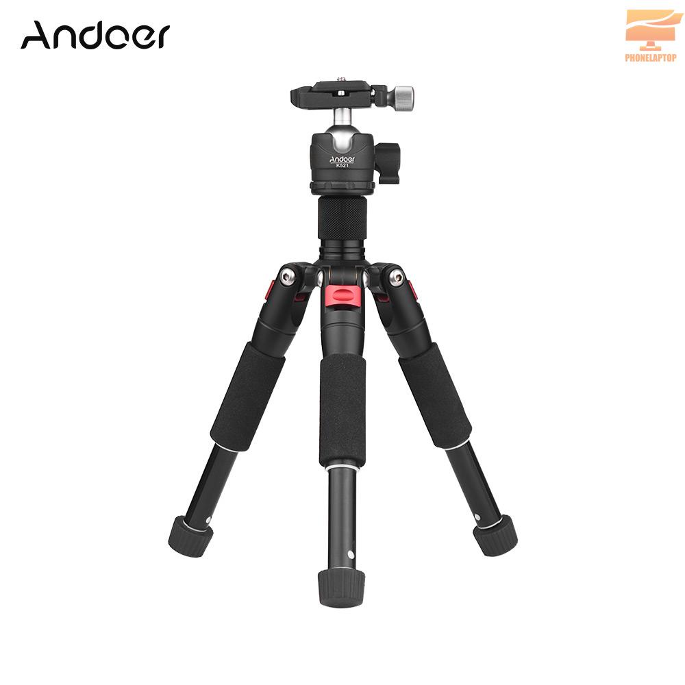 Gậy Ba Chân Andoer K521 5 Phần Bằng Hợp Kim Nhôm Với Đầu Bi 1 / 4 "Cho Máy Ảnh Canon Nikon Sony Dslr Ildc Max. Tải Trọng Thấp 5kg 50cm