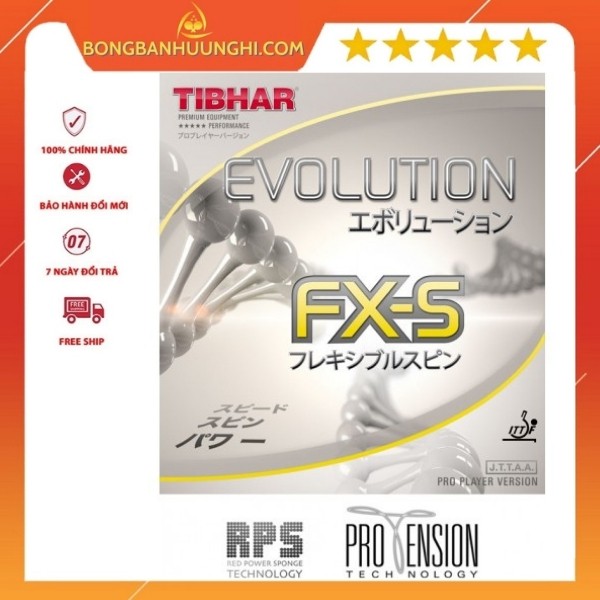 Mặt Vợt TIBHAR Evolution FXS Bóng Bàn Công Nghệ Đức Bản Mềm