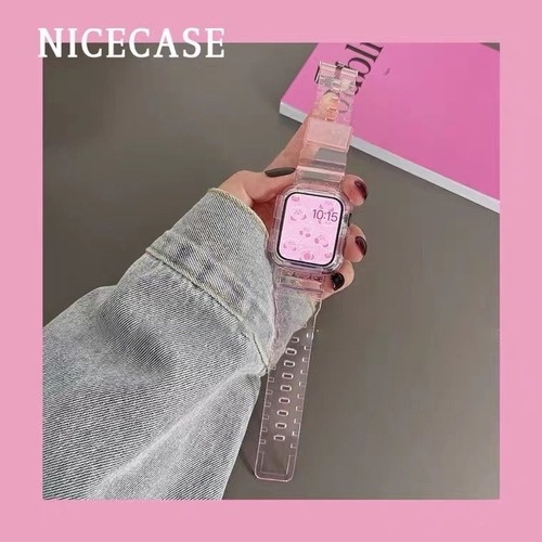 Dây Đeo silicone Trong Suốt 2022 Cho Đồng Hồ Thông Minh Apple watch 49mm 40mm 44mm 42MM 41MM 45MM