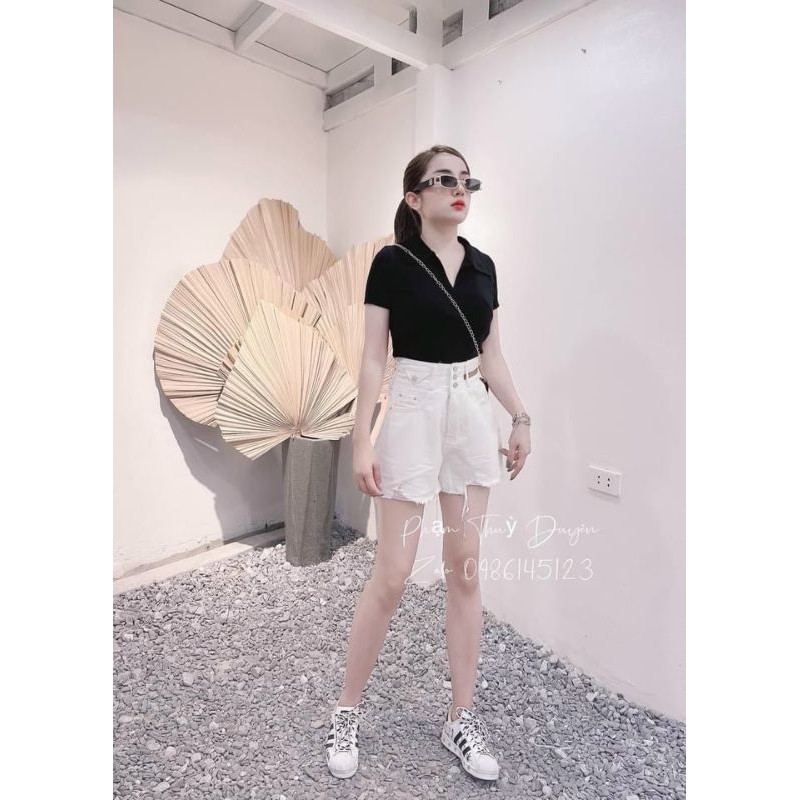 Áo len cổ V ôm body hàng QC