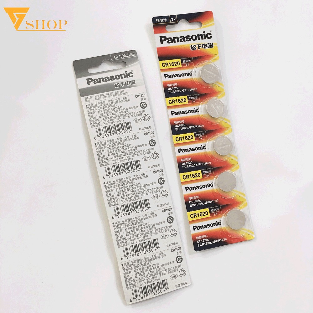 Pin Panasonic CR1620 vỉ 5 viên hàng chính hãng