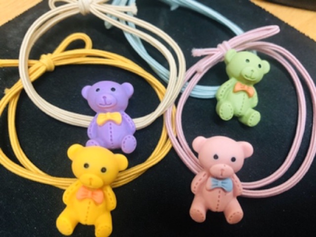 1 Dây Thun Cột Tóc Buộc Tóc Nữ Hình Gấu Ôm Nơ dễ thương