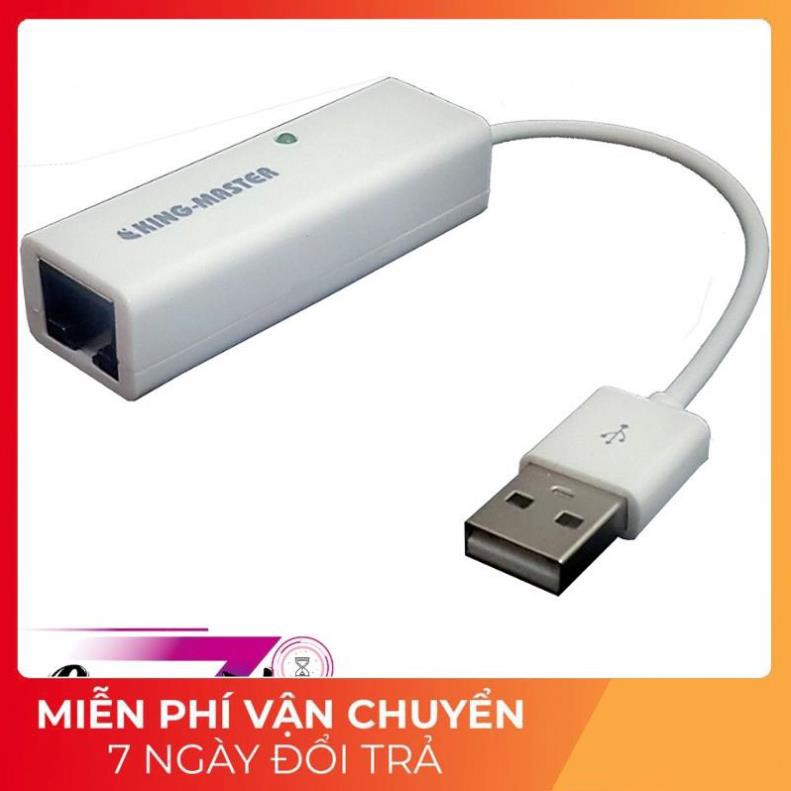 [FREESHIP] USB to Lan - Cổng chuyển usb ra cổng lan RJ45 - Chính hãng Kingmaster