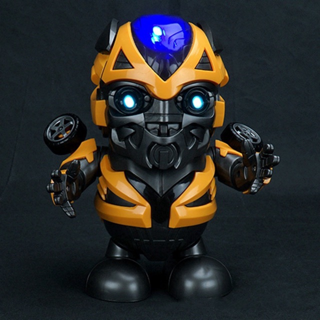 Robot vui nhộn nhảy theo điệu nhạc có đèn có nhạc bumblebee