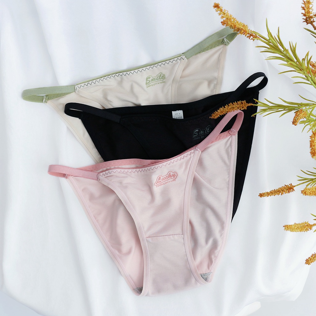 Quần lót nữ cotton dây sườn NuciFera hông khoét sâu sexy mặc thoải mái QN201