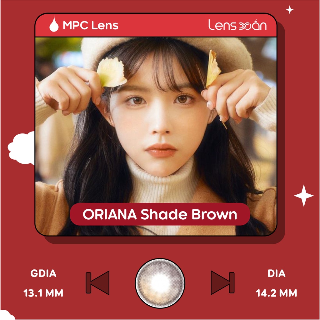KÍNH ÁP TRÒNG ORIANA SHADE BROWN CỦA ISHA : Lens nâu tạo highlight phủ bóng cho mắt | Lens Xoắn