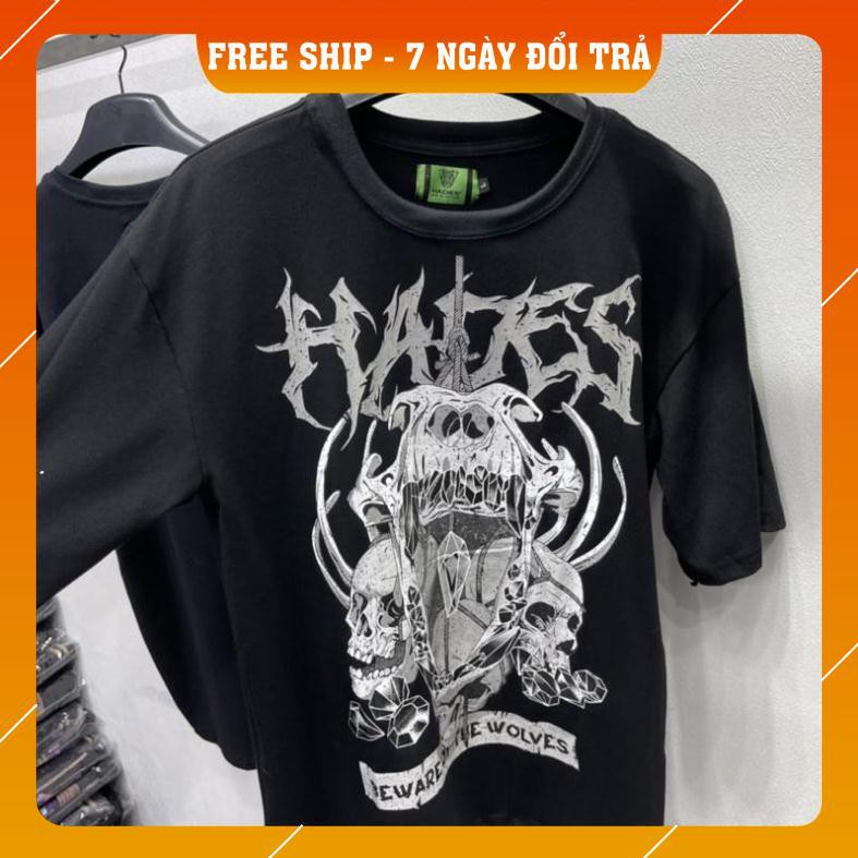 Áo thun tay lỡ form rộng Nam nữ hades skull worlf full tag cotton | BigBuy360 - bigbuy360.vn